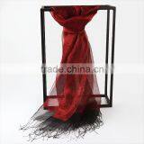 Custom Design Fashionable Metal Style Double-layer Organza Fabric Colorful Silk Scarf ,silk Shawl Women Made in China Wholesale Supplier's Choice thumbnail-2