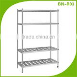 (BN-R03) Cosbao Restaurant 5 tiers Stainless Steel kitchen plate rack/steel plate storage rack/kitchen rack