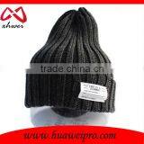 Long Plain Beanie Various Colors Custom Woven Label Knitted Beanie thumbnail-3