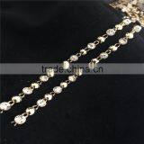 Stick on Strass Chain Gold Chain Rhinestone Roll for Bags/ Shoes Use