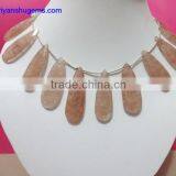 Strawberry Quartz Long Pear