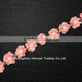 Lovely Pearl Chiffon Flower Lace,Flower Trimming On Tulle For Children Clothing thumbnail-4