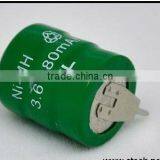 1.2v 40mah Nimh Button Cell Lithium Manganese Button Cell Battery