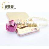 NEW Transparent Tpu and pc Phone Case For Apple Iphone 6S With Ring and Luxury Pearl Rose Mobile Phone Case For Apple Iphone 6 thumbnail-6