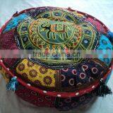 Cotton Patchwork Cushion Covers Puffs Ottoman-09