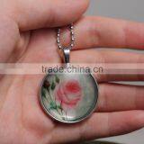 Rose Glowing Necklace DIY Jewelry Glass Dome Pendant--accept Your Picture to do It. thumbnail-6