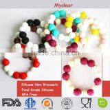 100% Food Grade Beads/Australia Standard Teething Basketball Silicone Bracelet thumbnail-2