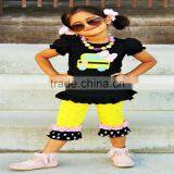 Wholesale Fall Long Sleeve Children Clothes Floral Baby Girl Boutique Outfit thumbnail-2