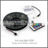 5M 12V 150 SMD 5050 Flexible LED Strip RGB Waterproof Cuttable LED Strips 5m/Roll Light With Remote Decoration