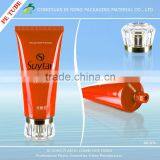 Pearlized Red Plastic Cosmetics Face Essence Tubes Packaging