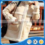 Latest Design Fashion Women Suede Lamb Wool Long Coat thumbnail-5