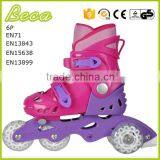 Wholesale Plastic 4 Wheel Adjustable Kids Violet Quad Skates thumbnail-2