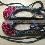 Women's Shoes Old Peking Flower Embroidered Lace Up Linen Cotton Cloth Walking Flat Shoes Oxford Sole thumbnail-3