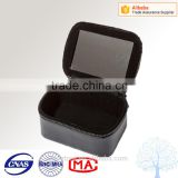 OEM china factory manufacturer patent leather cosmetic bag with mirror