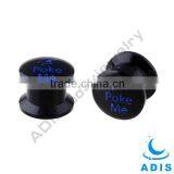 Fashion Piercing Custom Wholesale Epoxy Logo Acrylic Ear Plugs thumbnail-3