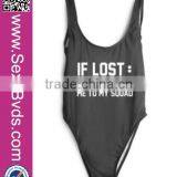 One Pice Brazilian Letters Bikini Manufacturer For Mature Women thumbnail-5