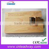 Creditcard Engraving Logo Wood Usb Flash Drive ,wooden Card Usb Stick , Card 4gb Upen Drive Wooden