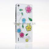 full cover metallic cell phone sticker gold 3D flower lovely phone sticker