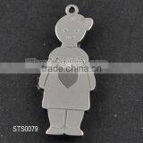 Hot Sales New Stainless Steel Figure Bead Pendant Charm thumbnail-1