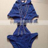 2015 New Hand Crochet Sexy Women Bikini Lady Tankini Halter Beachwear One Piece Swimwear