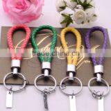 >>>New Fashion Men Key Candy Colors Faux Leather Silver Plated Leather Key Chain/ thumbnail-2