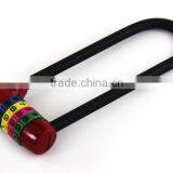 Lengthened Four U-shaped Password Lock Metal Lock Anti-theft Lock for Bicycle thumbnail-1