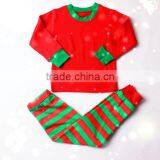 Christmas hot!! red green strips sleeping casual children wear