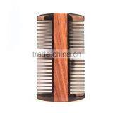 New Design Wooden Horn Beard Double Hair Lice Comb thumbnail-3