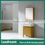 24 Inch Teak Bathroom Vanity With Integrated Sink