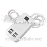 1.5M Desktop 4 Ports USB HUB AC Wall Power Charger Adapter US Plug With Switcher thumbnail-1
