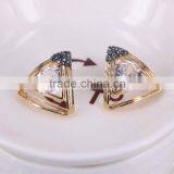 Fancy Crystal Zircon Cuff Earring, Golden Earring Designs For Women thumbnail-2
