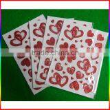 Glitter Powder Red Heart Stickers thumbnail-4