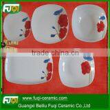 Fine Porcelain Square Ceramic New Design Italian Dinner Set Custom Decal Porcelain Dinner Set thumbnail-1