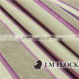 100% Polyester Stripe Pattern Print Flock Velvet Fabric Print Fabric for Sofa thumbnail-2