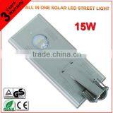 All In One Integrated Solar LED Street Light 15W