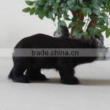 Realistic Stuffed Animals Real Fur Polar Bear thumbnail-6