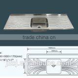 Export Iraq Hot Style JZ-825 100x50 Stainless Steel Sink thumbnail-4