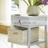 Water Hyacinth Kitchen White Wood Drawer Basket thumbnail-1