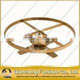 Round Gold Coffee Table Stainless Steel Luxury Living Room Furniture thumbnail-2