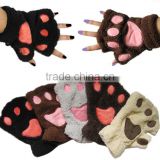 Soft Wholesale Stuffed Funny animal plush glove for promotional gift