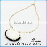 14K Gold Round Druzy Necklace Gemstone Pendant Necklace thumbnail-1