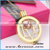 2017 Hot New Products Gold Locket Designs Diamond Diffuser Perfume Locket thumbnail-2