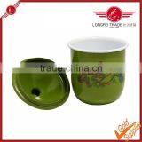 Sell Like Hot Cakes of Enamel Teacup With a Lid thumbnail-3