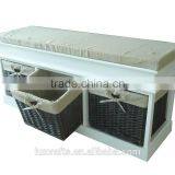 New Wooden Shoe Rack Storage Cabinet Bench Cushioned Seat Shelf Unit thumbnail-1