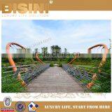 Orange Butterfly Type Steel Structure Landscape Bridge, Metal Foot Bridge,Customized Decorative Bridge(BF08-Y10029)