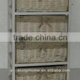 WILLOW/WOODEN CABINET W/4 WILLOW STORAGES thumbnail-1