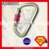 D Type For Rescue Aluminum Carabiner For Mountain Rock Climbing thumbnail-1
