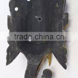 Hand Crafted Wooden Mask of Hindu Lord Ganesh Wall Hanging Made In Nepal thumbnail-4