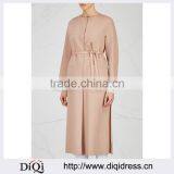 Wholesale Ladies Apparel Front Patch Pockets Powder Blush Wool Coat(DQE0355C) thumbnail-1