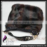 CX-H-41 Fashion Leather Fashion Women Bag Lady Wholesale Cheap Bag Rabbit Fur Women Handbag thumbnail-4